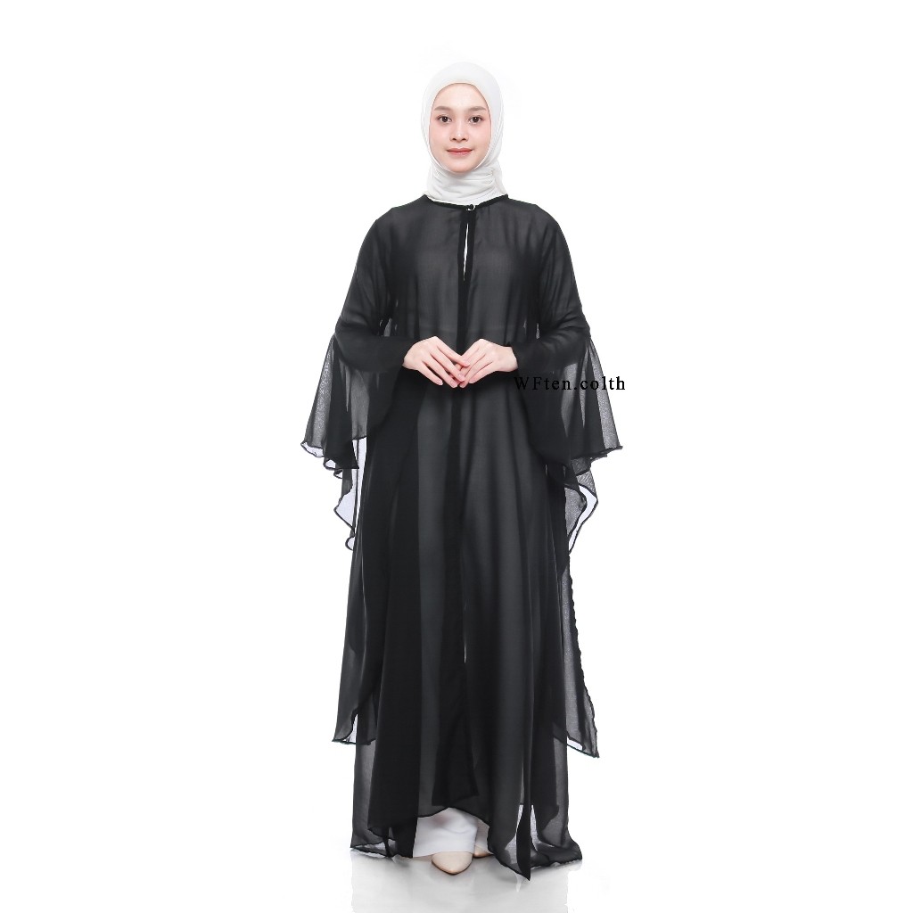 PARXETSHOP  Long Outer Cardigan gamis lengan panjang wanita