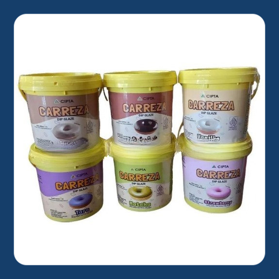 

Carreza Dip Glaze 1kg / 5kg All Variant Topping Donat Roti