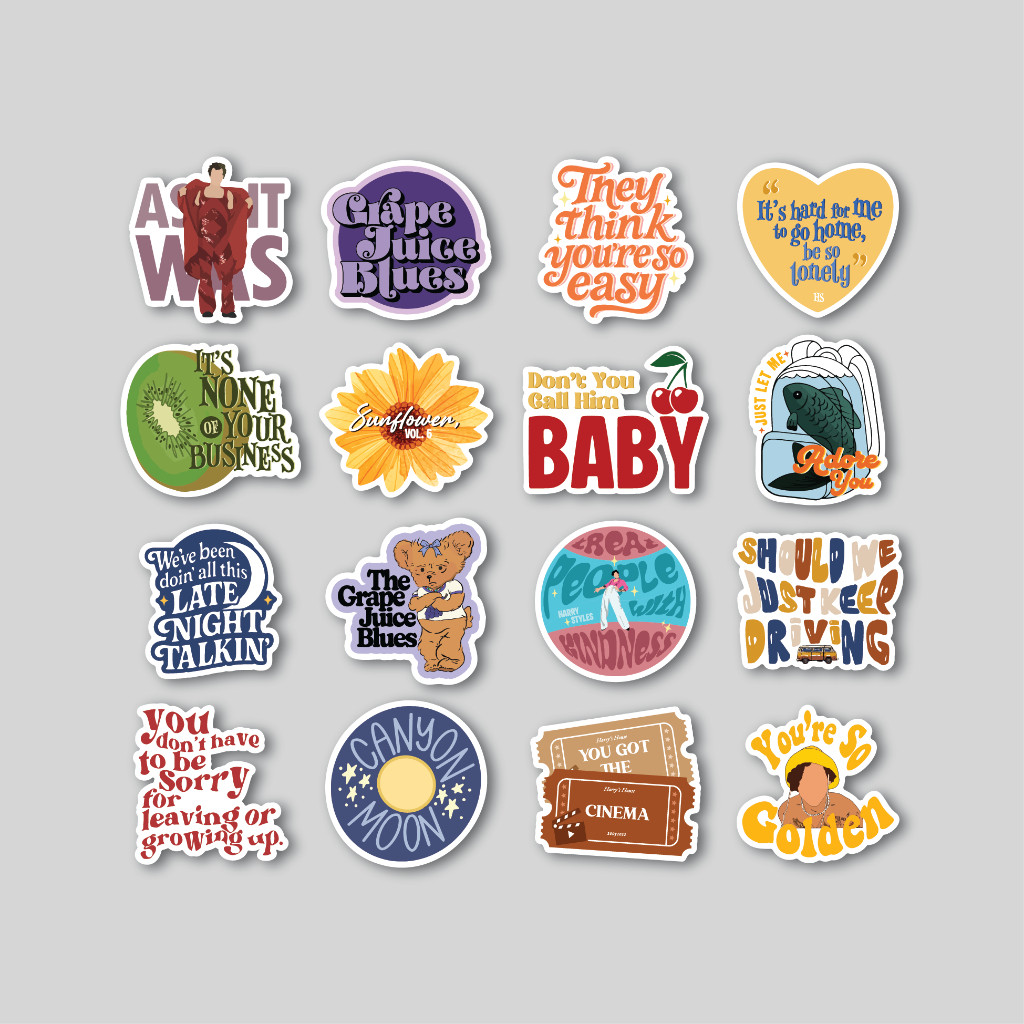 

Sticker Pack Harry Styles Song | Sticker Tumblr | Stiker Laptop Koper Helm