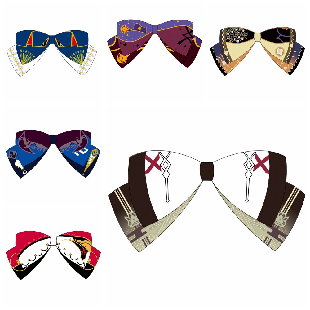 Anime Cosplay Game Genshin Impact Lolita Girl Headdress Shikanoin Heizou Mona Yelan Sayu Yanfei Bow 
