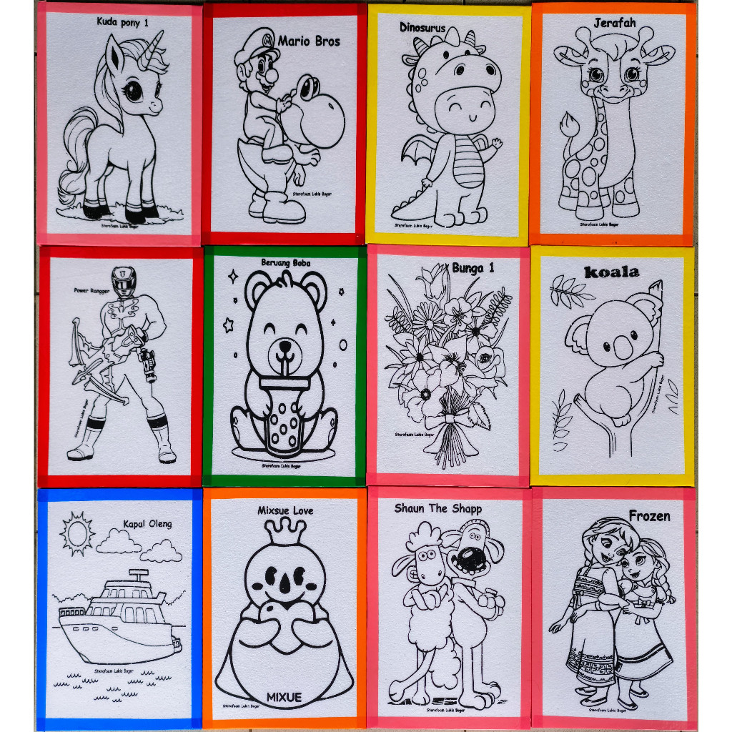 

Terbaru sterofoam lukis isi 100 PCS 30x40 termurah styrofoam mewarnai