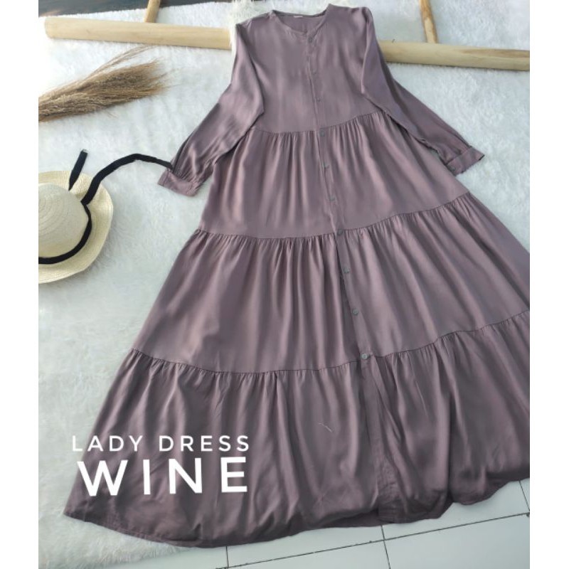 Gamis full kancing Busui Friendly/Gamis polos premium/Gamis Cotton Twill Armany Adem/Ready Stock Bis