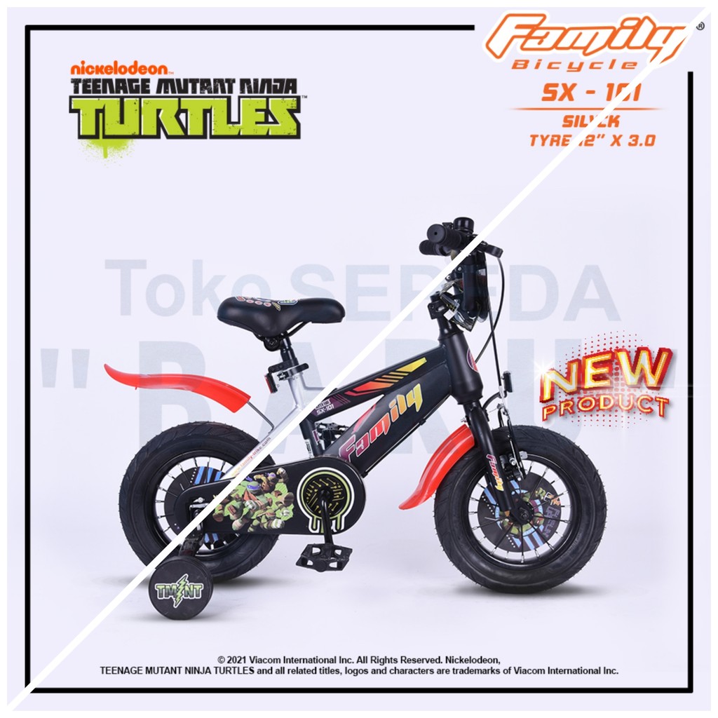 TB - Sepeda BMX FAMILY NINJA TURTLE Ukuran 12 Inch