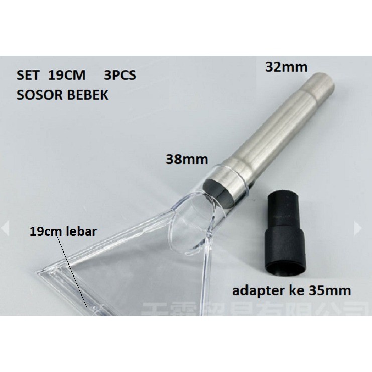 Swivel Cocor Bebek Bening Vacuum Cleaner Transparan