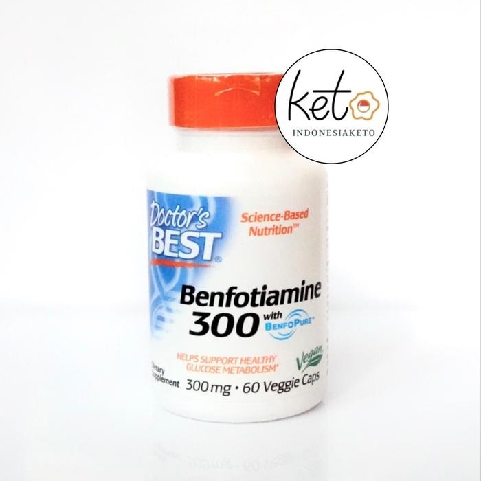 Doctor's Best Benfotiamine Vitamin B1 300mg , 60 Veg Capsules , Ori 100% USA