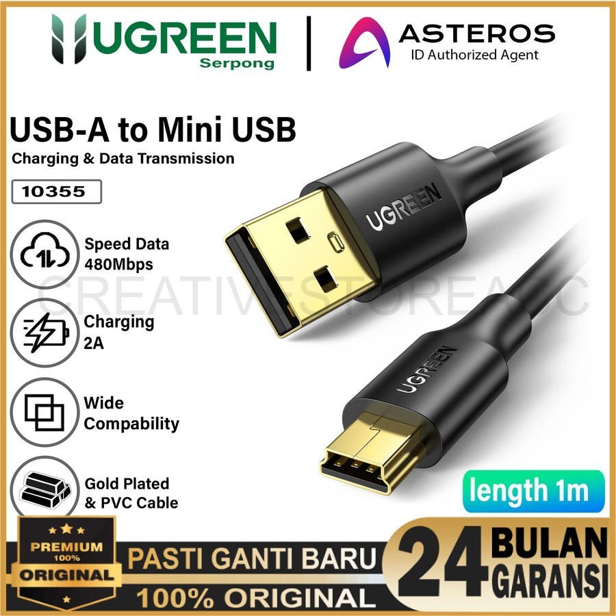 Ugreen Mini Usb 2.0 5 Pin - Kabel Ugreen 10355 50445 Usb Micro Mini 5 Pin to Usb Type A for Camera