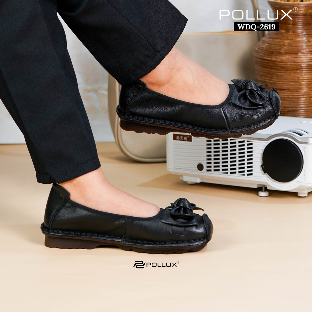 Pollux Monday WDQ 2619 - Sepatu Flat shoes | Sepatu Kerja Wanita Bahan Kulit Asli