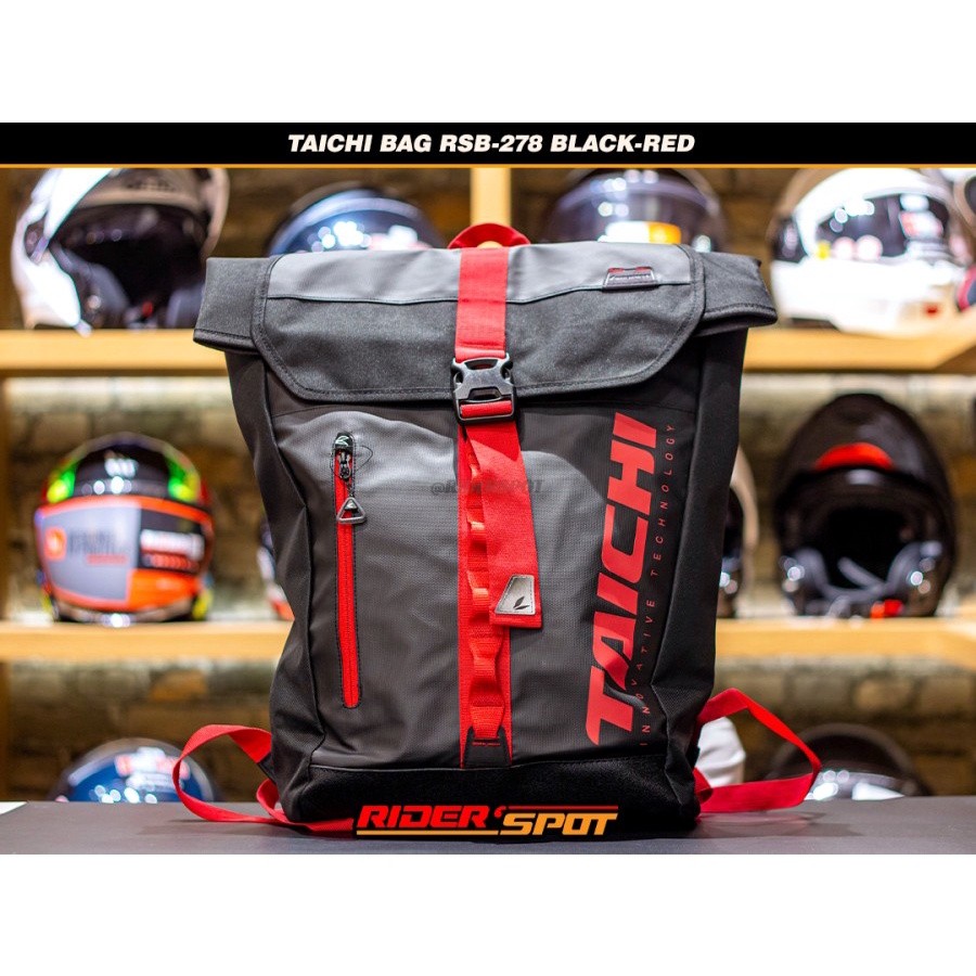 Tas Ransel RS Taichi Backpack RSB-278 Black Red Waterproof Original