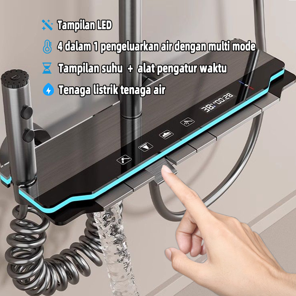 Luxury Shower Led/Shower Digital/Shower Led Panas Dingin/Shower Kamar Mandi Satu Set/Shower Panas Di