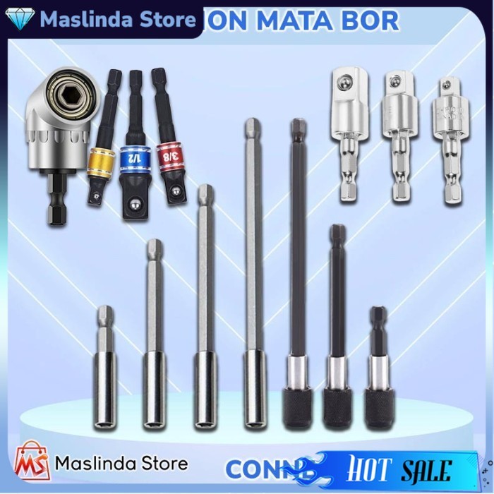 Extension Mata Bor Sambungan Ekstensi Kepala Obeng Soket Adapter Bits Berbagai Jenis MS - Mata Bor L