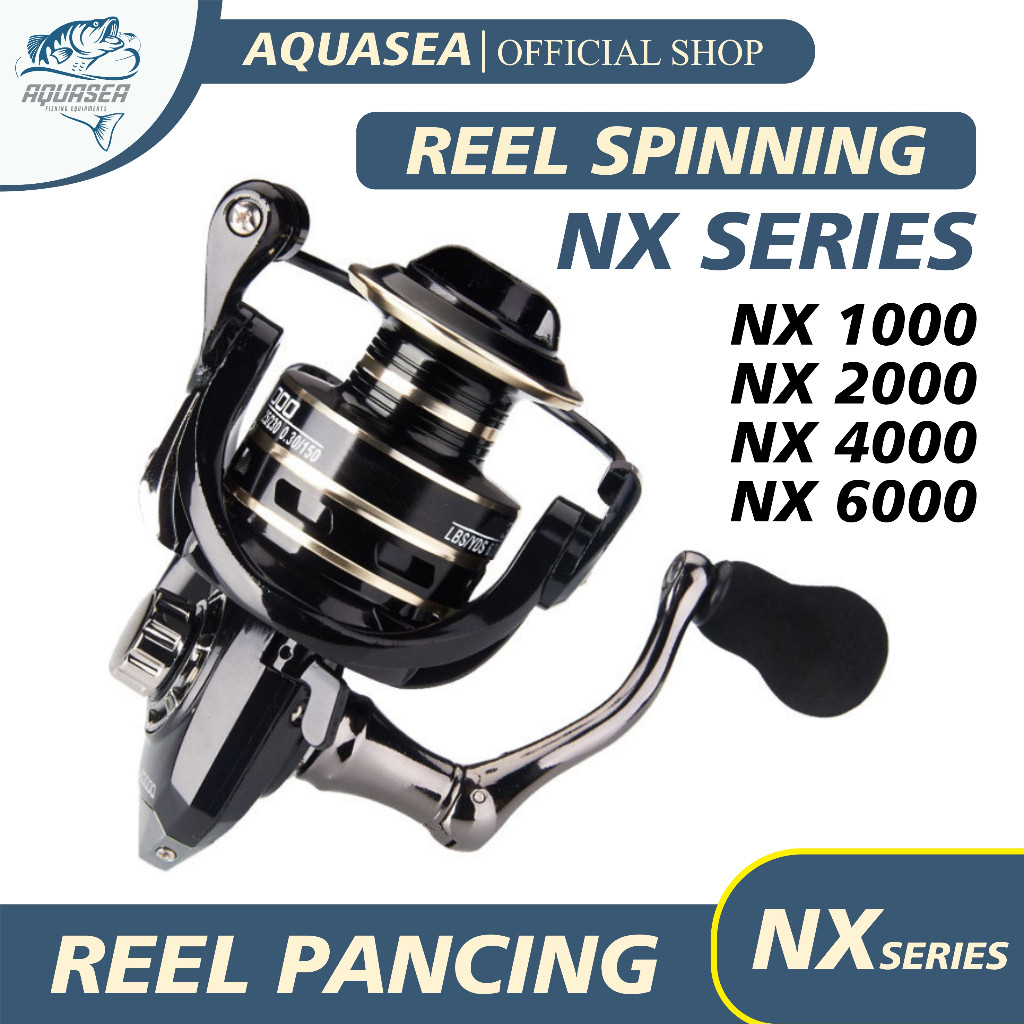 Aquasea - Reel Pancing Spinning Full Reel NX  Gulungan Pancing Kuat Reel Pancing Lautmurah Full Besi