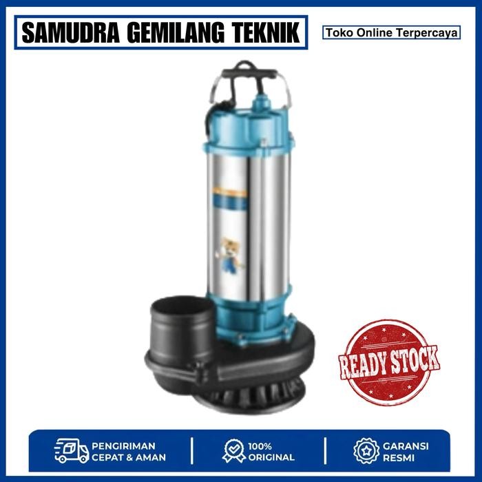 Pompa Celup Air Kotor 1500W Pompa Kolam Ikan Banjir Stainless 3 Inch