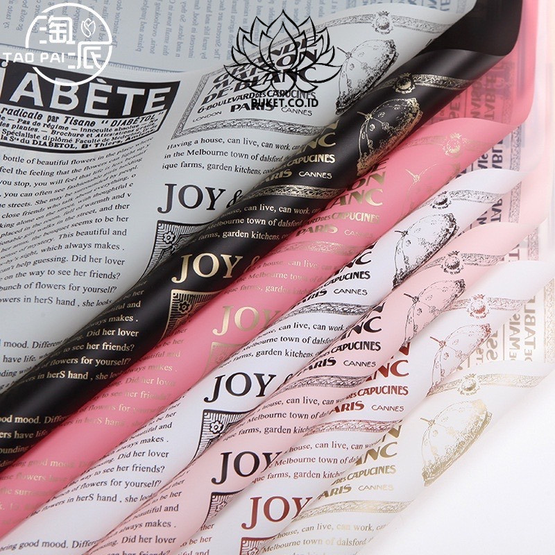 

[1 LEMBAR] Kertas Cellophane Buket Bunga (Newspaper / Koran) Flower Wrapping Paper Celophane / Chellophane Murah untuk Snack Uang