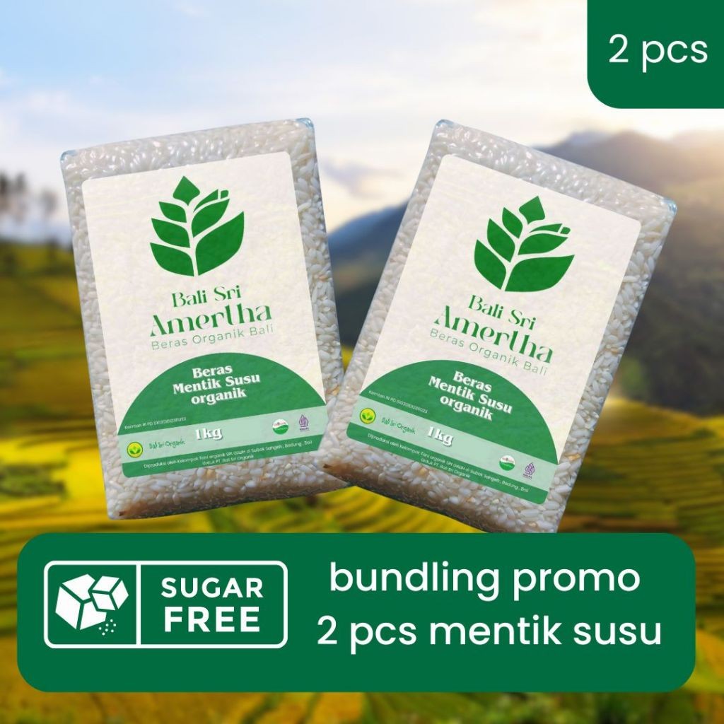 

Beras organik Bersetifikat mentik susu beras diabetes promo 2kg