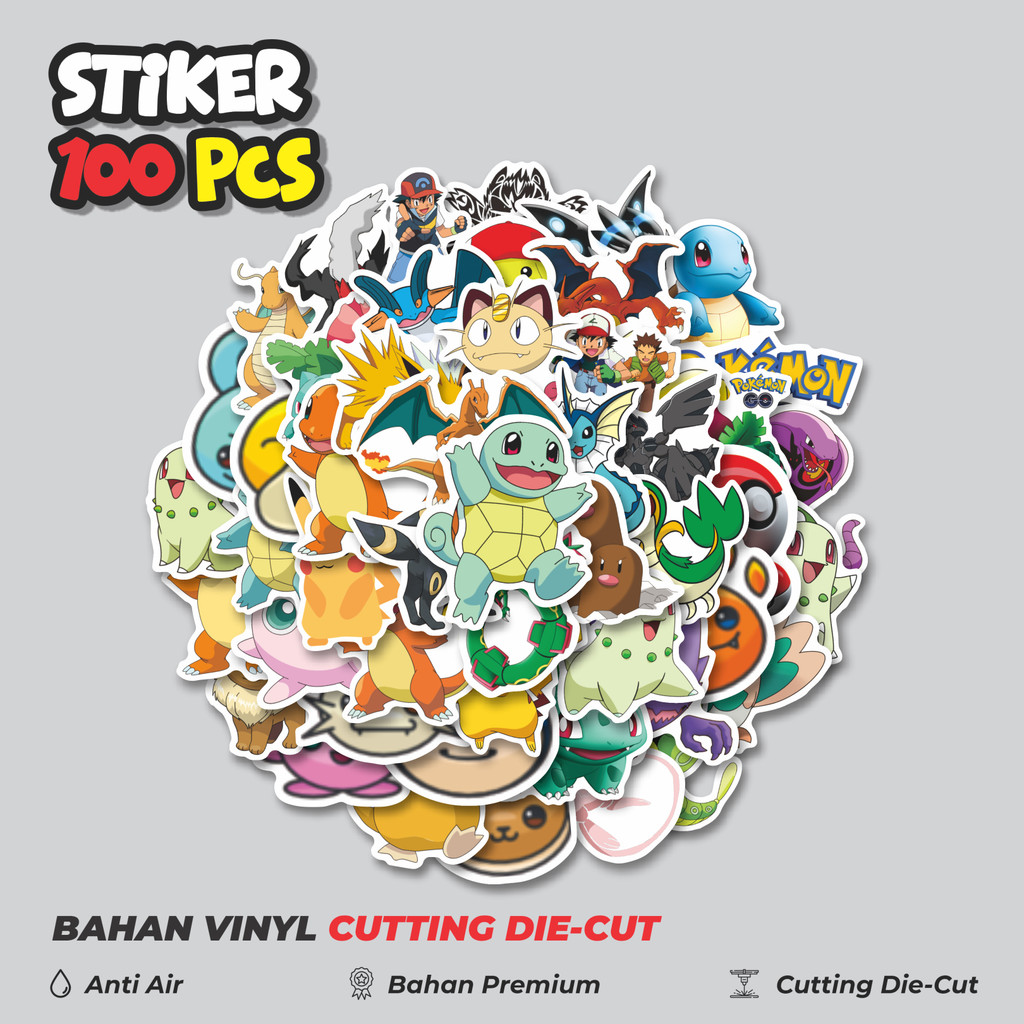 

Terbaru! 50 pcs Sticker Kartun Pokemon Sticker Dekorasi Lucu Kreatif untuk Notebook, Skateboard, HP