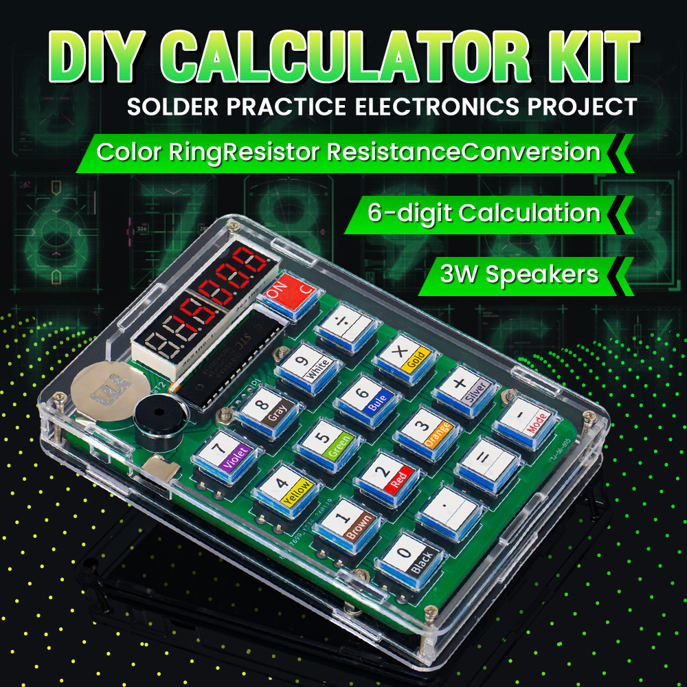 

DIY Calculator Electronic Production Kit LED Digital Tube Display With Shell Single-Chip Microcomputer Soldering Practice Kit