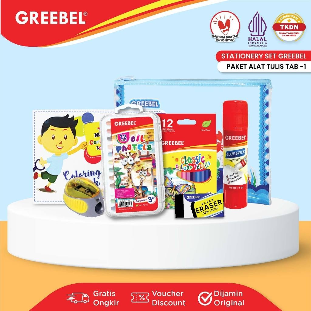 

KAYDEN STORE GREEBEL Paket Alat Tulis TAB-1 / Stationery Set / Paket Mewarnai