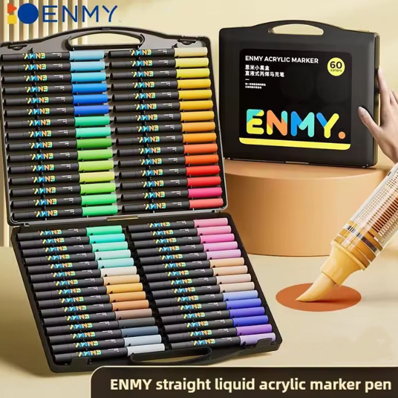 

ENMY spidol acrylic marker Akrilik Pen Langsung Cairan Kotak Hitam Kecil Anak-anak Lukisan Mahasiswa Dedicated Waterproof