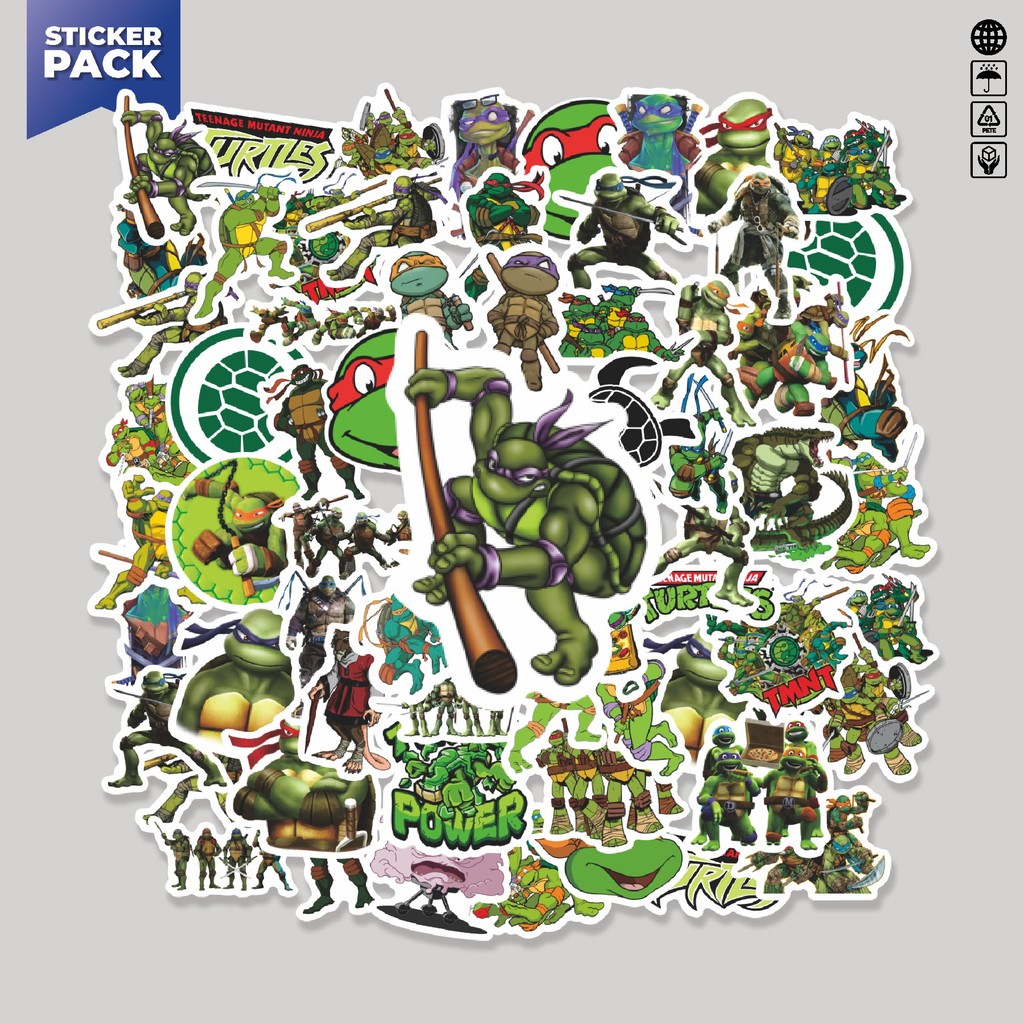 

[100PCS]Stiker Pack Sticker Kartun Ninja Turtles Sticker Aesthetic Vinyl Anti Air Dekorasi Sticker Laptop Buku Journal Koper Helm Casing HP Gitar Helm Skateboard