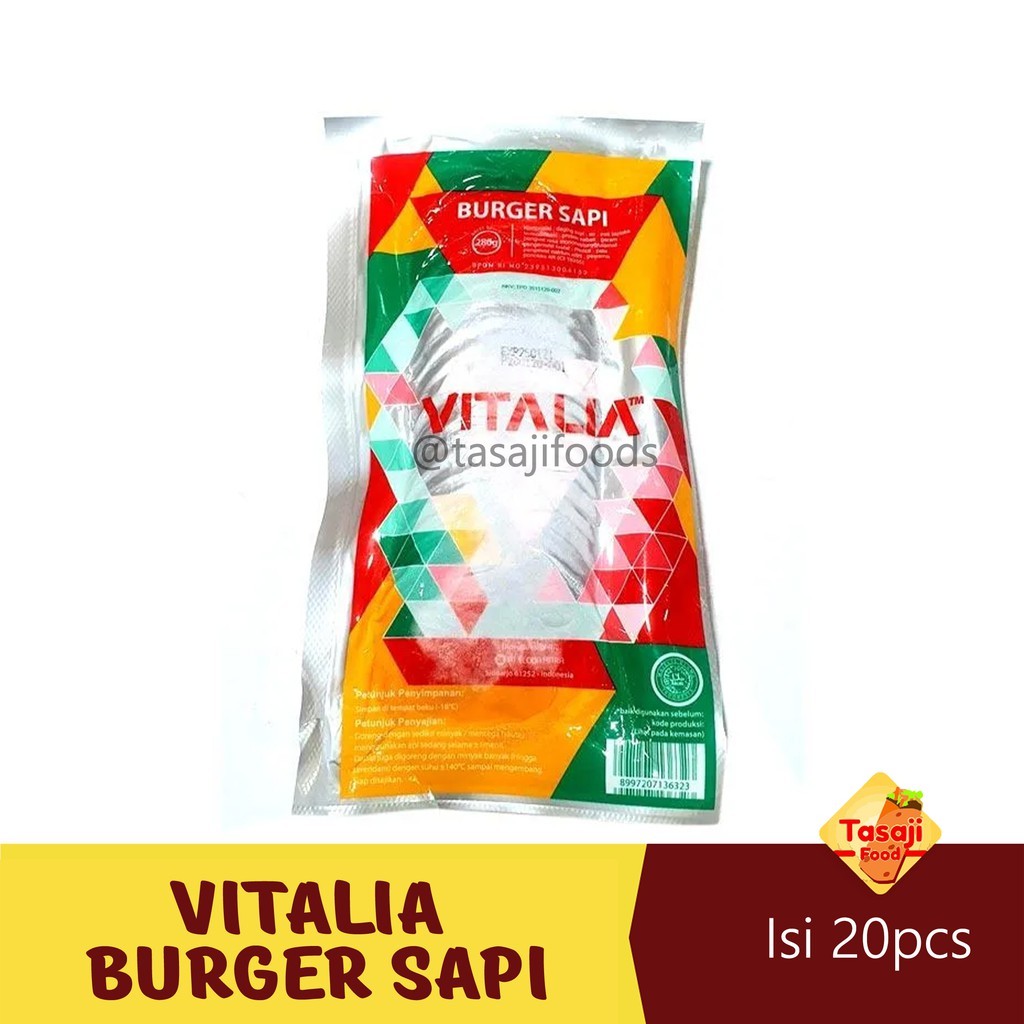 

Vitalia Burger Sapi isi 20 Pcs 280 Gram asfar