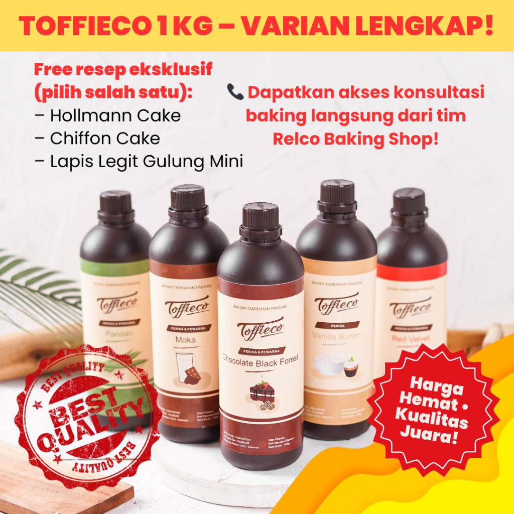 

TOFFIECO PASTA 1 KILOGRAM – VARIAN LENGKAP!! BONUS RESEP KHUSUS!