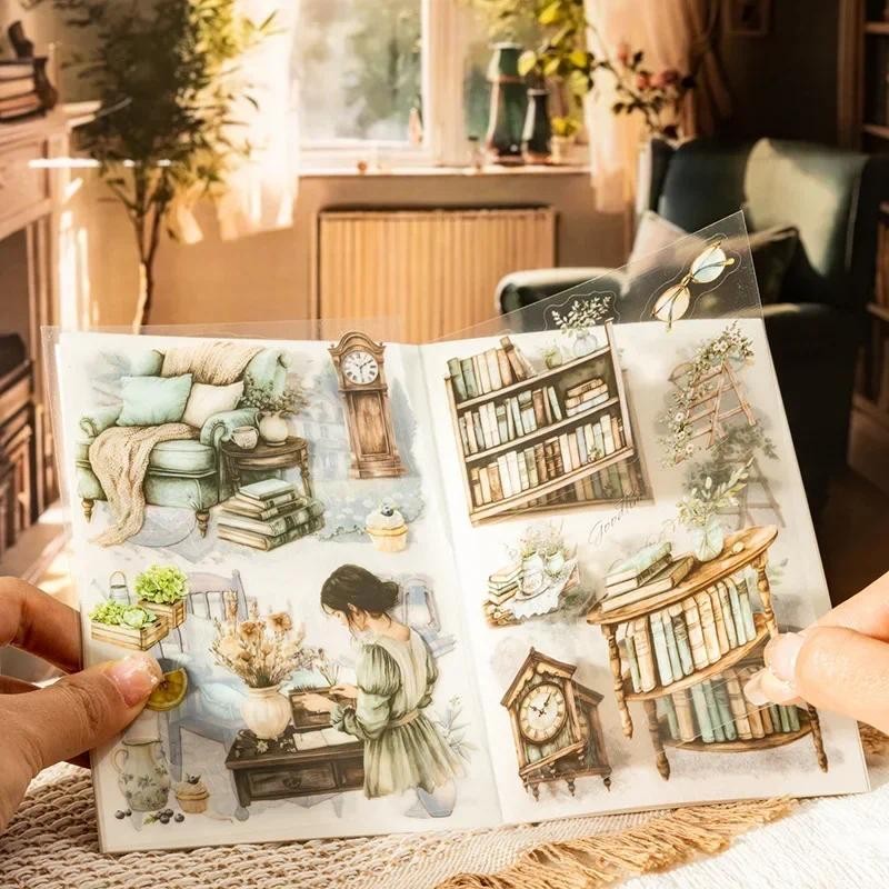 

20Pcs Encounter Stationery Sticker Book Poetic Life Dual Material Teenage Couple Supplies Stickers package Scrapbook 177*118mm