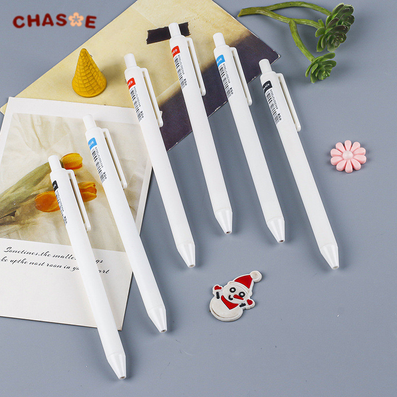 

0.5 mm Quick Drying Simple Gel Ink Pen ST Nib Press Type Black Pen Students Exam Pen CHASOE