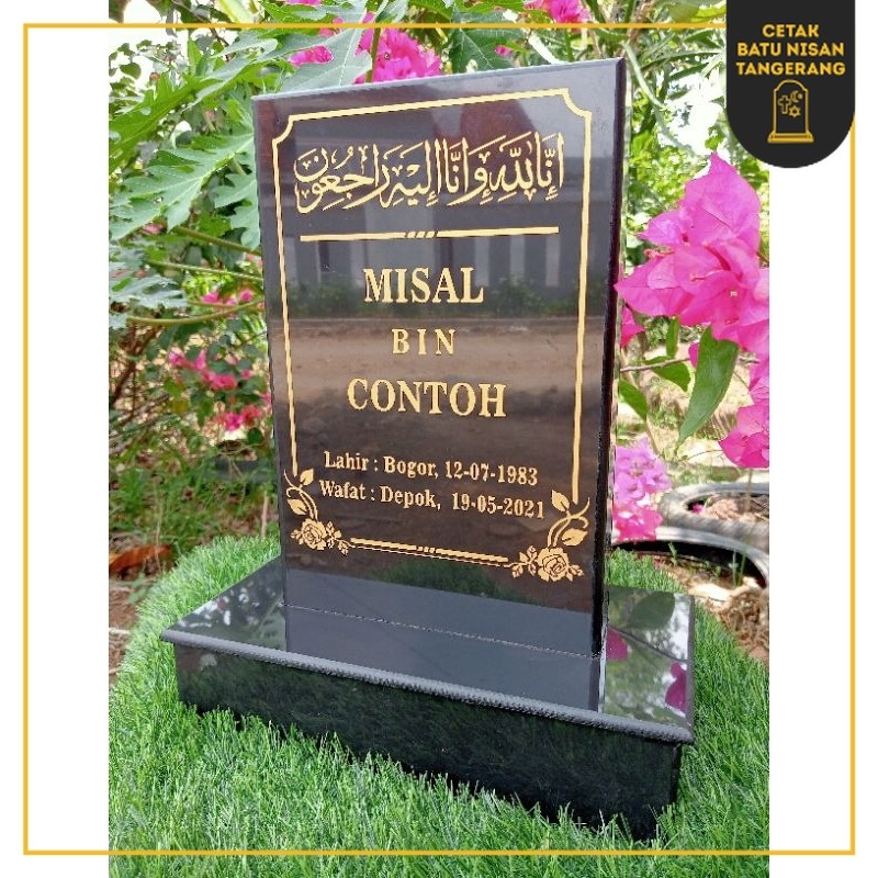 BNT - BATU NISAN MAKAM GRANIT MODEL BERDIRI TERBARU BERKUALITAS UKURAN 20X30 CM