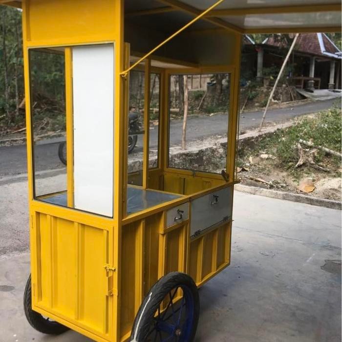 gerobak besi / booth semi container / grobak es teh solo