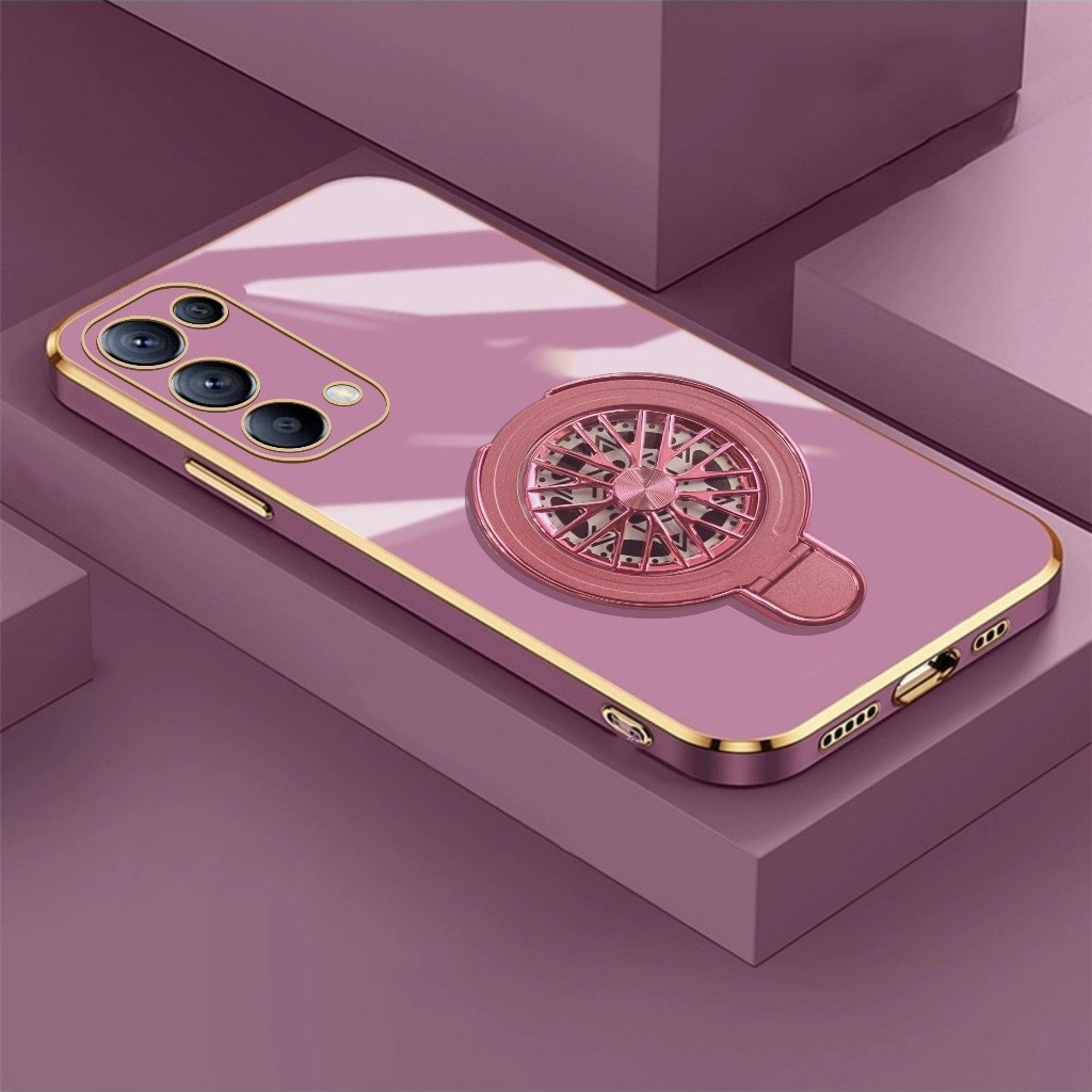 Case Oppo Reno 5 4 4F Ring Magnetik Gyroscope Mewah