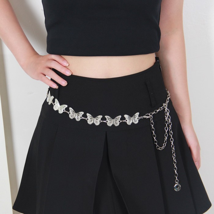 Ikat Pinggang RANTAI MOTIF Korea Fashion Wanita untuk Celana dan Dress - MOTIF_KUPU2