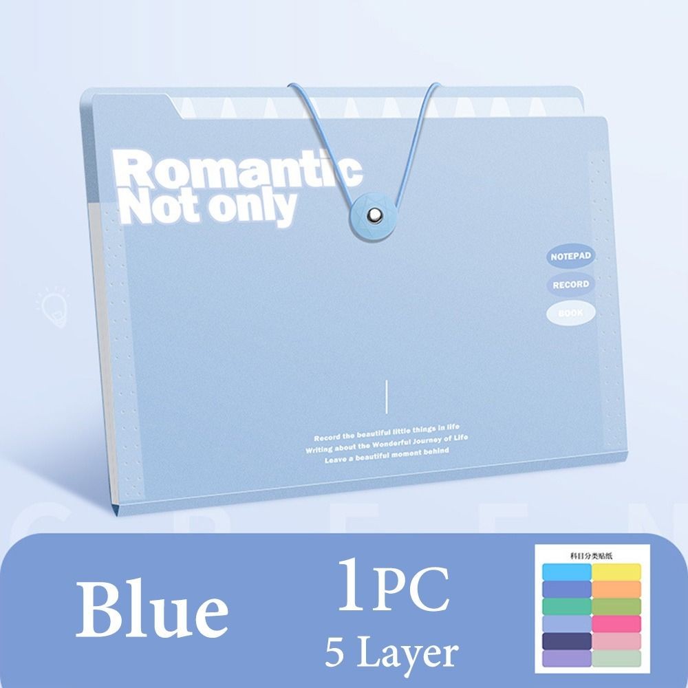 

A4 5/8/12 Pockets File Folder Test Paper Storage Folder Portable Waterproof File Organizer Large Capacity Classified Portfolio