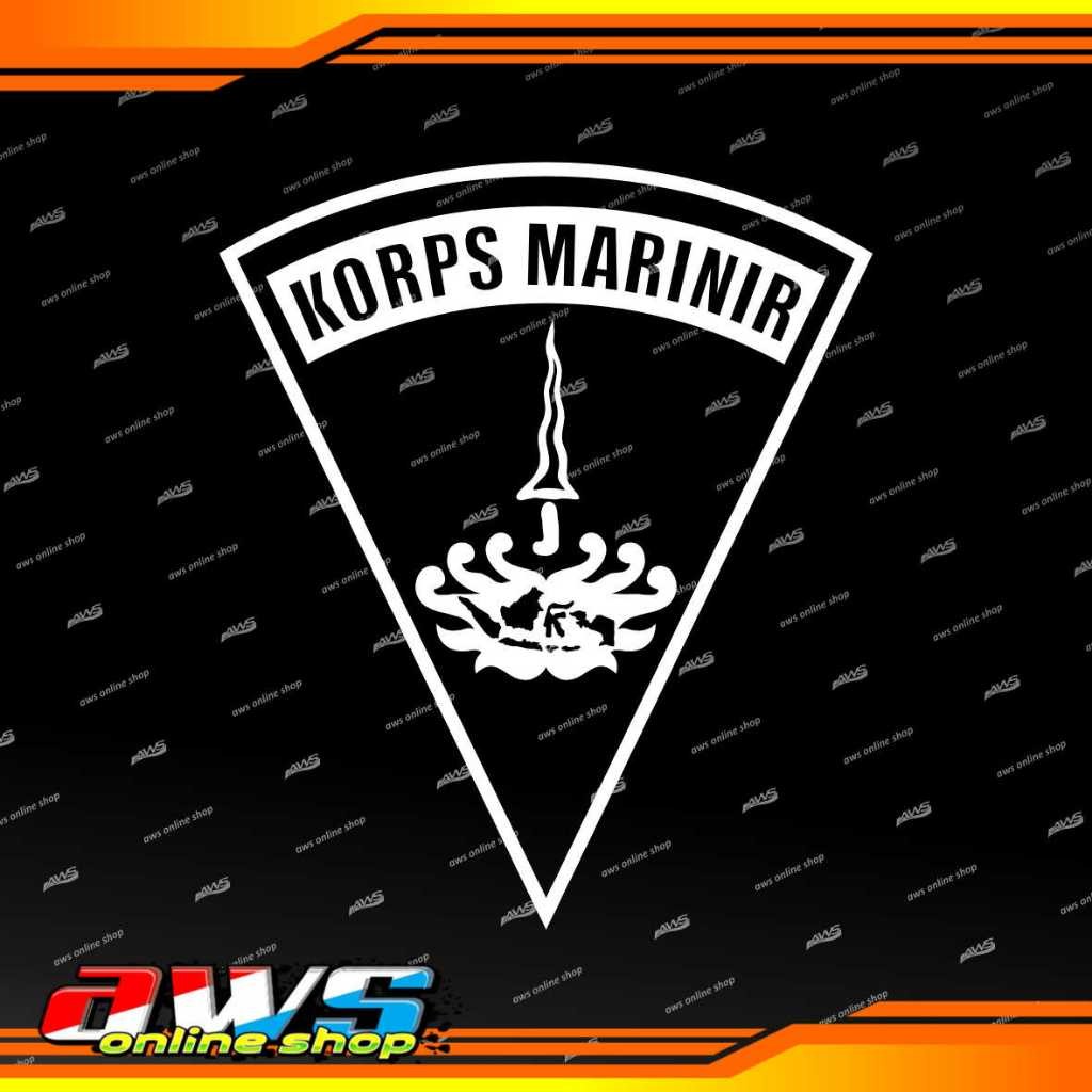 

Sticker Cutting Korps Marinir Reflektif Custom Text