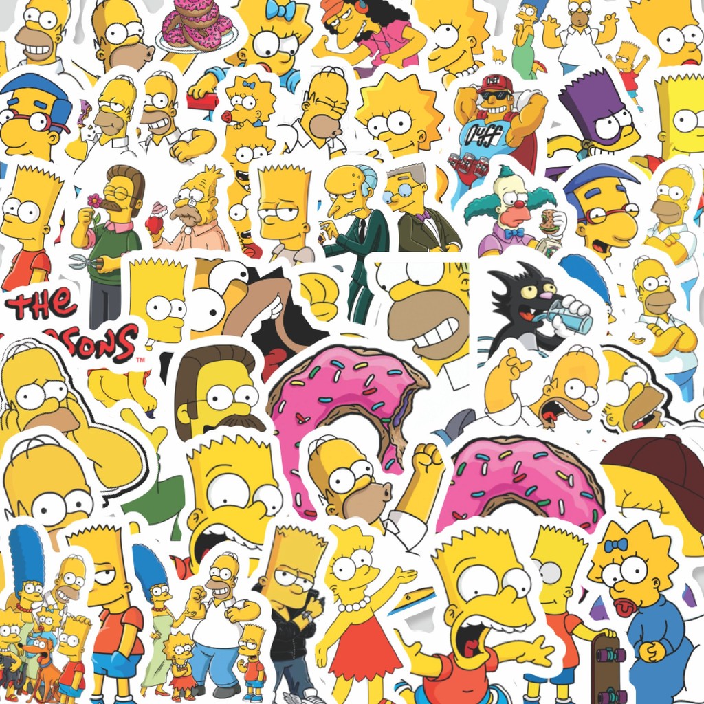 

Stiker Cutting Pack Sticker The Simpsons Sticker Isi 100Pcs Series Aesthetic Lucu Keren Untuk Koper Bahan Vynil