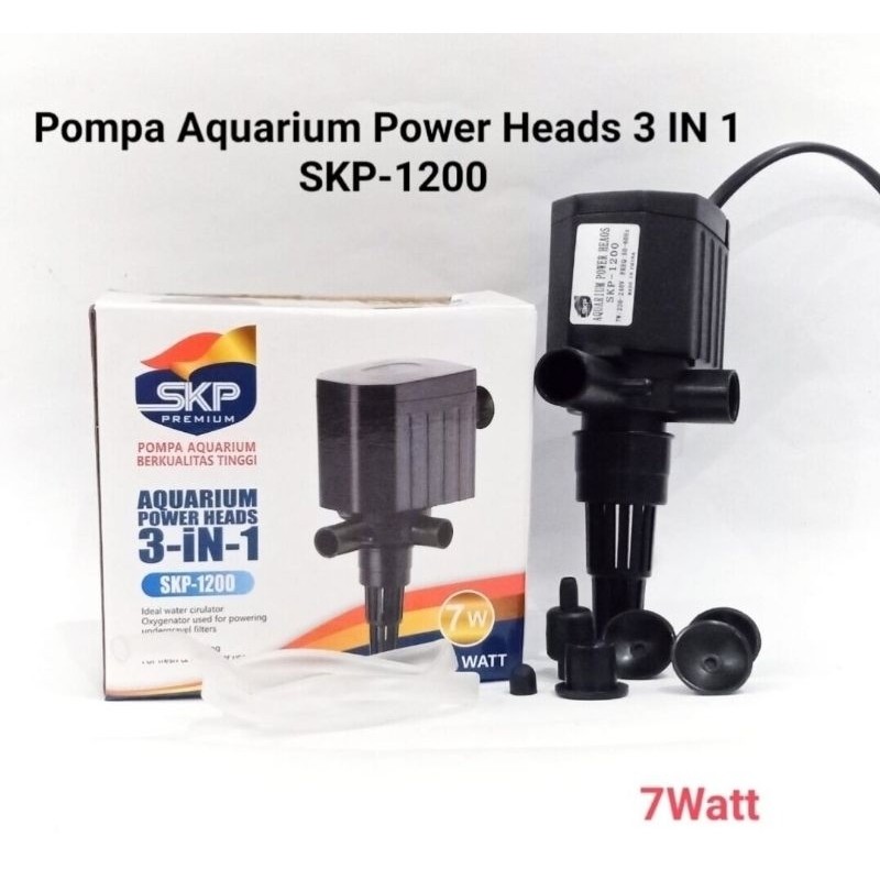 Pompa celup 7 watt /Pompa aquarium low watt / Aquarium power heads 3 in1 IP-1200 / Yukari SP-1200 / 