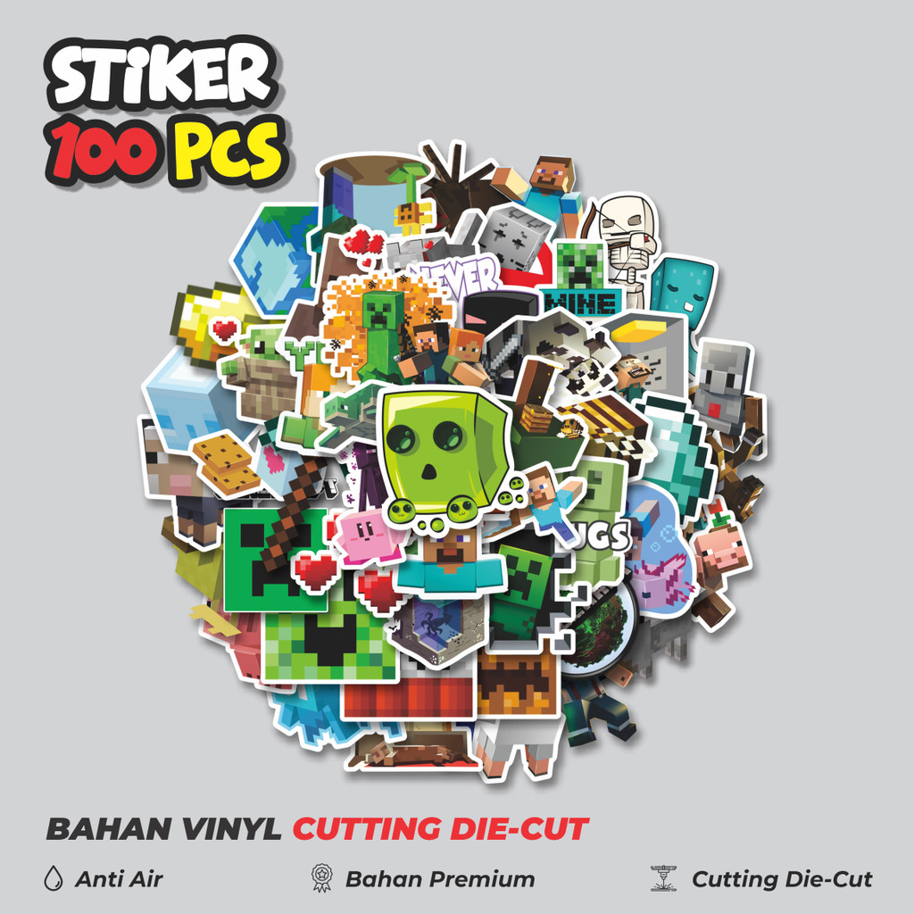 

Terbaru! 50 pcs Stiker Kartun Minecraft Stiker Dekorasi Lucu Kreatif untuk Notebook, Skateboard, HP