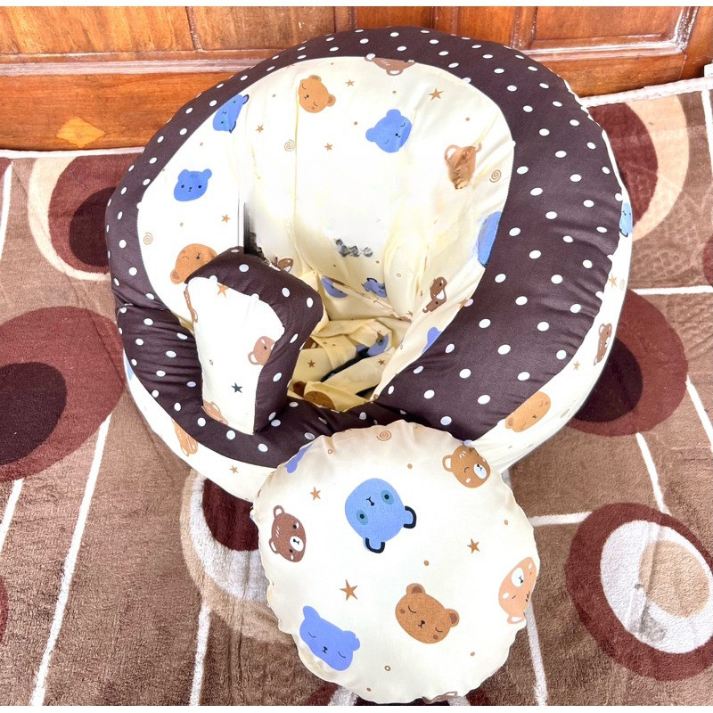 SOFA BAYI BELAJAR DUDUK | KURSI DUDUK BAYI | TEMPAT DUDUK BAYI | DI LENGKAPI SABUK DAN BANTALAN EMPU