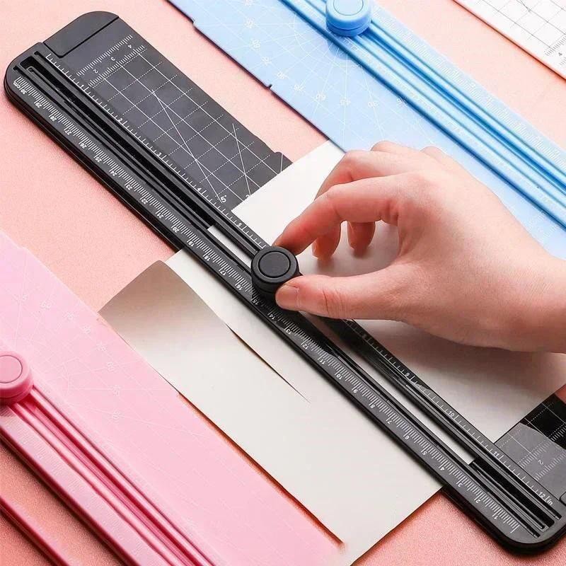 

A4 Paper Cutting Guillotine Paper Cutter with Pull-out Ruler for Photo Trimmers Scrapbook Lightweight Cutting Mat Machine