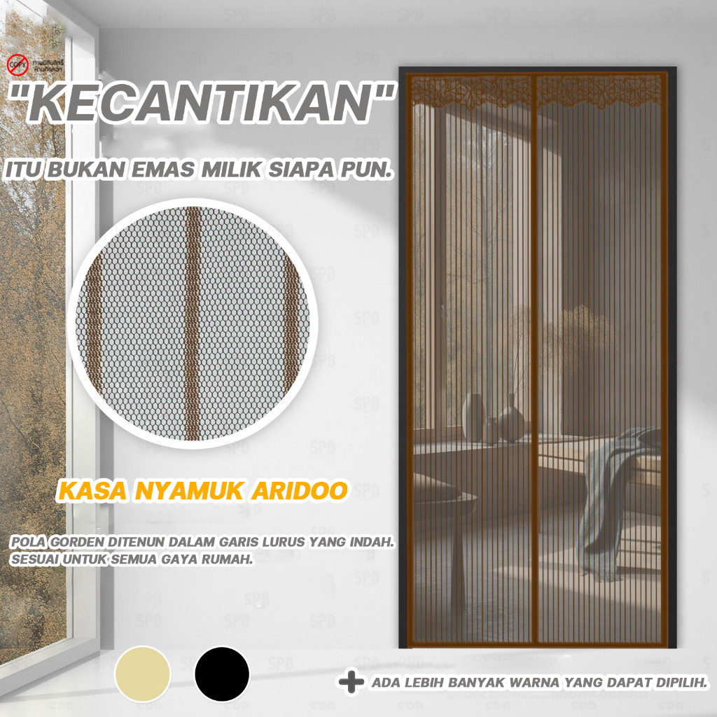 Tirai Magnet Premium Fiberglass Tebal Tidak mudah terbakar / Tirai Pintu kamar anti nyamuk