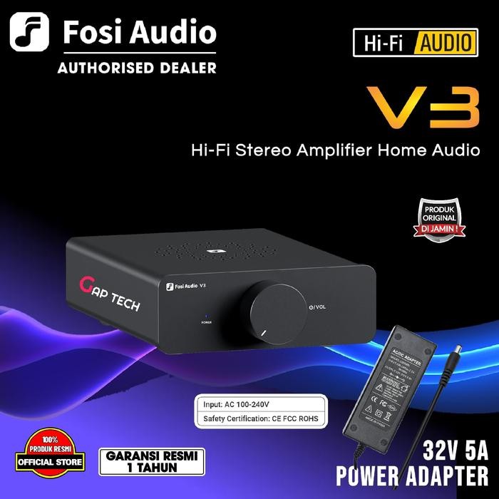 Fosi Audio V3 / V 3 Hi-Fi Stereo Amplifier Home Audio - 32V