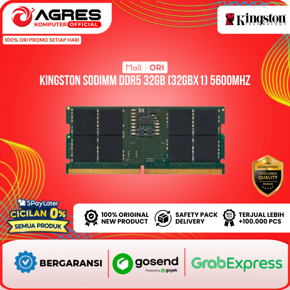 KINGSTON SODIMM DDR5 8GB 16GB 32GB SINGLE 5600MHZ