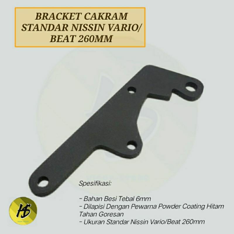 Breket Vario Bracket Dudukan Pangkon Kaliper Piringan Disc Cakram Depan Kaliper Standar Nissin 1 Pis