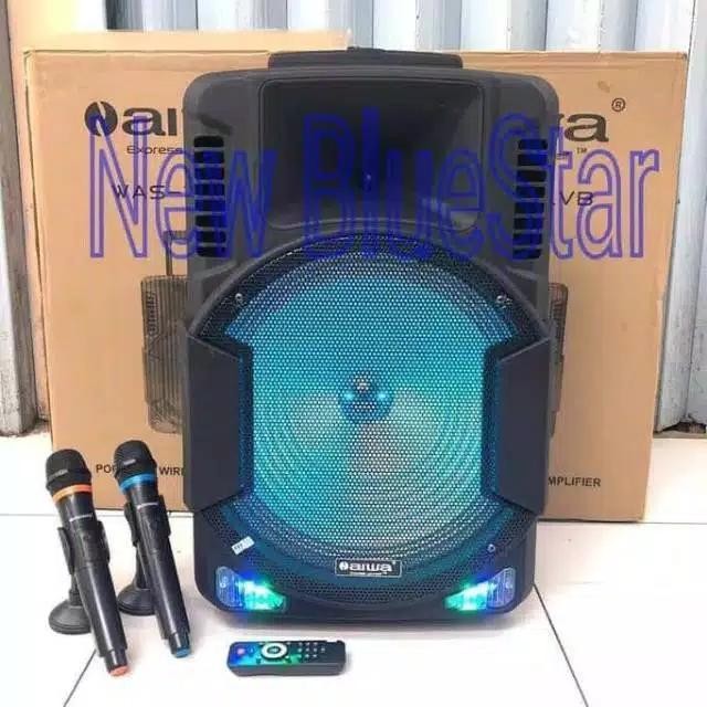 Speaker Portable Amplifier Wireless N Aiwa WAS 115 LVB Bluetooth 15" - N aiwa 115 lvb
