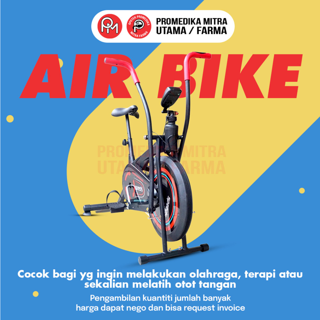 AIR BIKE (SET) LX042-19 / Sepeda Statis Platinum Bike Air Bike Alat Fitness Speeds