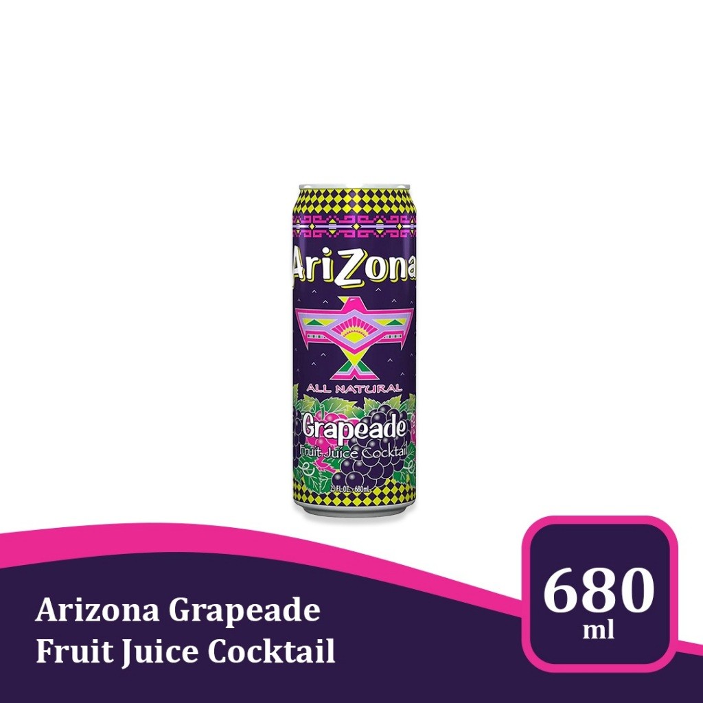 

Arizona Grapeade Fruit Flavor Cocktail 23 oz - minuman rasa anggur impor USA