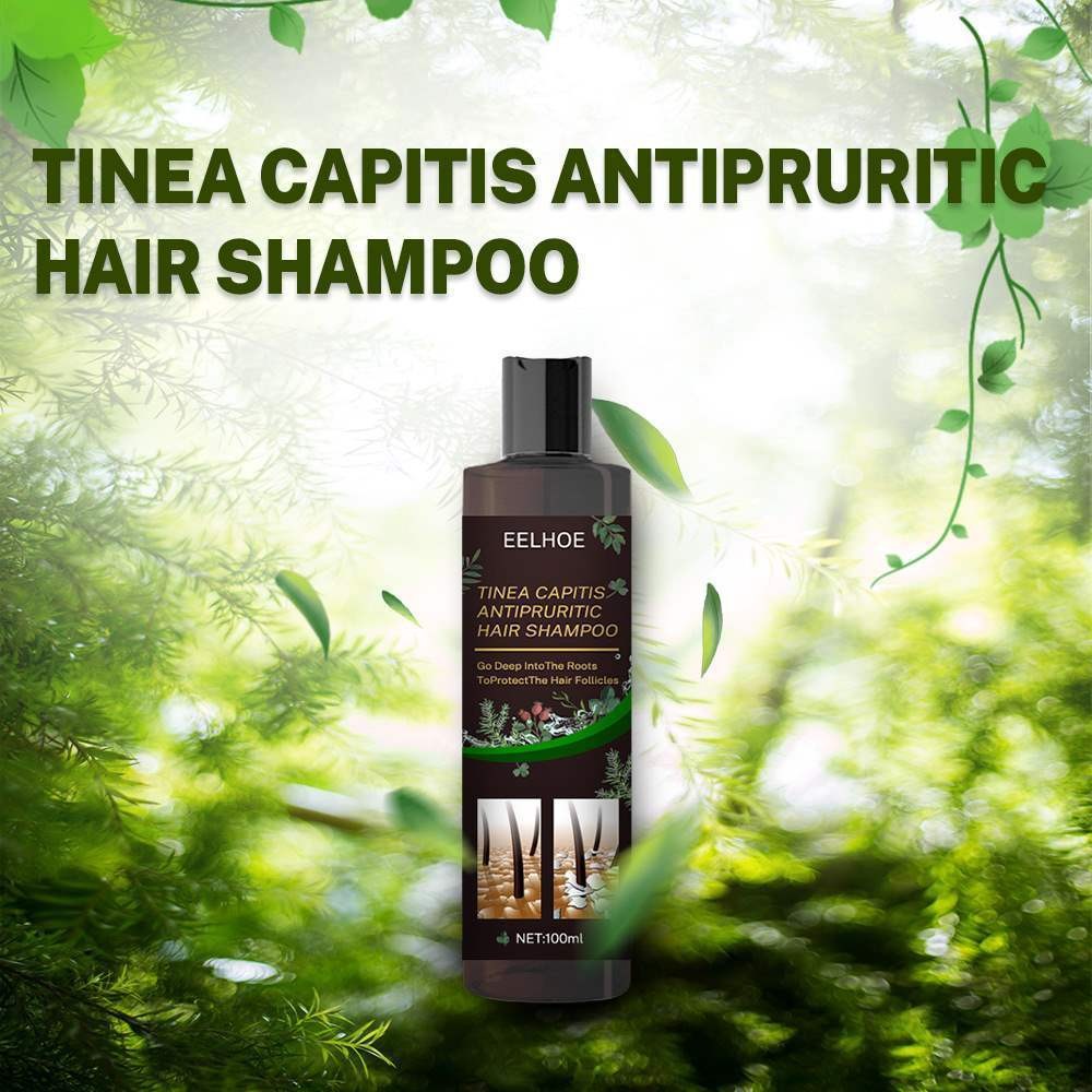 EELHOE Tinea Capitis Antipruritic Hair Shampoo 100ml Scalp Pruritus Flaking Anti Dandruff Shampoo