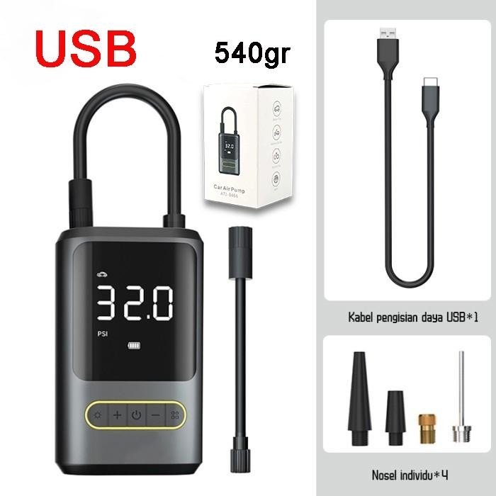 [AI]  Pompa Ban Electric Air Pump Inflator Portable USB Lighter Pompa Ban Motor Pompa Sepeda Mobil P