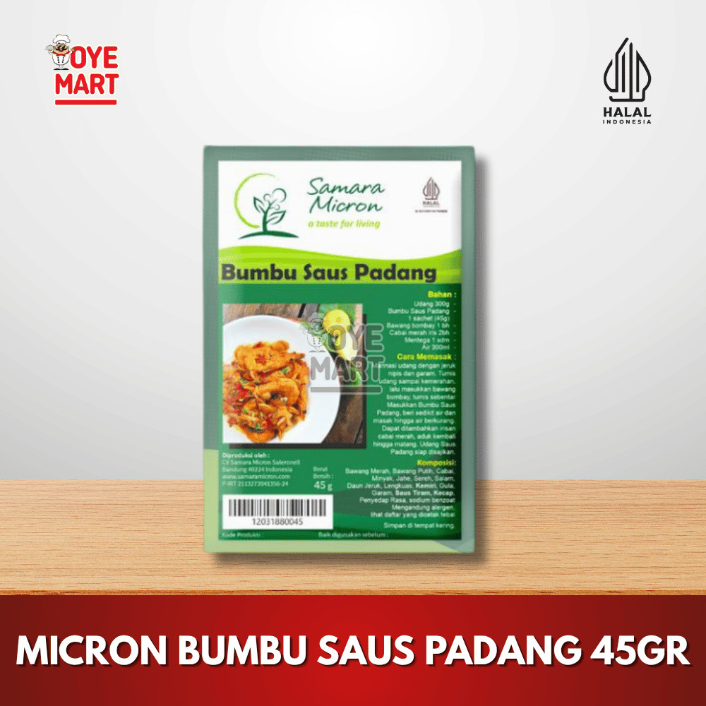 

MICRON BUMBU SAUS PADANG 45GR/ BUMBU MASAK INSTAN