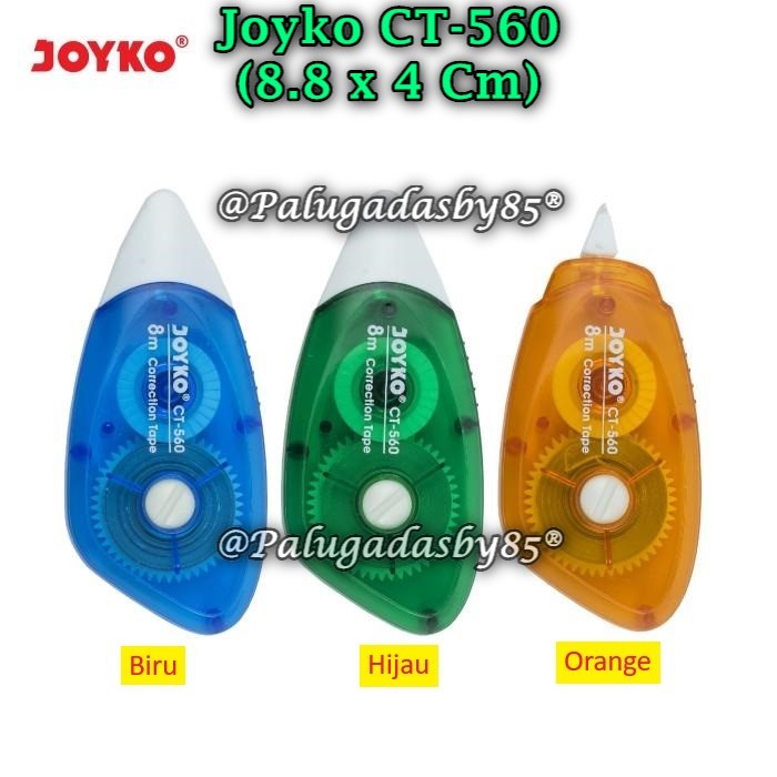 

(1 Biji) Correction Tape JOYKO CT-560 (8M*5mm) / Correction Tape Pita Koreksi Joyko CT-560 (1 Biji)