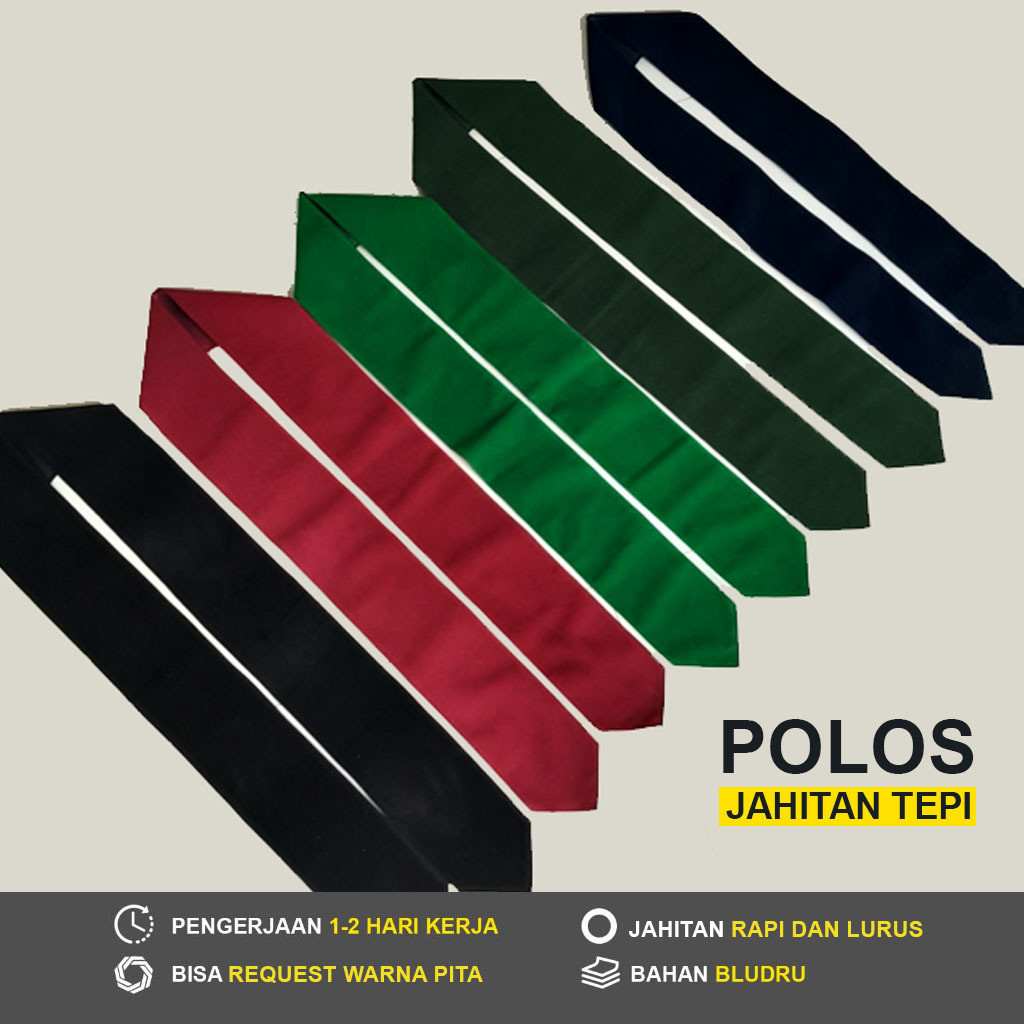 selempang leher polos/selempang wisuda polos/selempang sash polos/selempang leher polos Selempang Wi